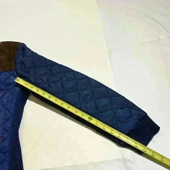 Ralph Lauren Sport Navy Equestrian Quilted Puffer Jacket Womens Size Large - Picture 8 of 14